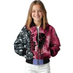 custom houston rockets skull cluster red bomber jacket best selling