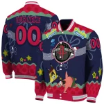 custom houston rockets spongebob playtime red blue varsity jacket best selling
