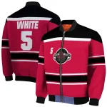 custom houston rockets stripe statement red black bomber jacket best selling