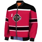 custom houston rockets stripe statement red black bomber jacket best selling