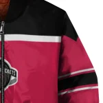 custom houston rockets stripe statement red black bomber jacket best selling