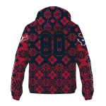 custom houston texans geometric blossom blue windbreaker jacket best selling