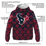 custom houston texans geometric blossom blue windbreaker jacket best selling