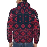 custom houston texans geometric blossom blue windbreaker jacket best selling