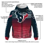 custom houston texans pattern layers blue windbreaker jacket best selling