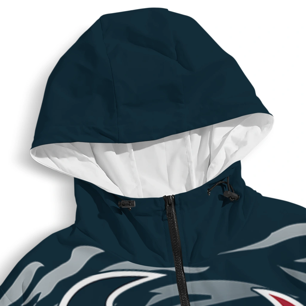 custom houston texans pattern layers blue windbreaker jacket premium grade custom houston texans pattern layers blue windbreaker jacket premium grade