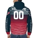 custom houston texans pattern layers blue windbreaker jacket best selling