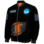 custom illinois fighting illini claw shred black bomber jacket best selling