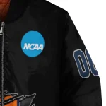 custom illinois fighting illini claw shred black bomber jacket best selling