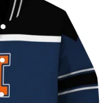 custom illinois fighting illini stripe statement blue black varsity jacket best selling