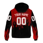 custom indiana hoosiers flame trim red black windbreaker jacket best selling