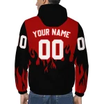 custom indiana hoosiers flame trim red black windbreaker jacket best selling