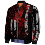custom indiana hoosiers star stripes red black bomber jacket best selling