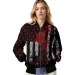 custom indiana hoosiers star stripes red black bomber jacket best selling
