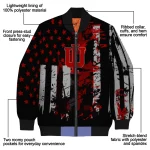custom indiana hoosiers star stripes red black bomber jacket best selling