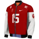 custom indiana hoosiers team patch red bomber jacket best selling
