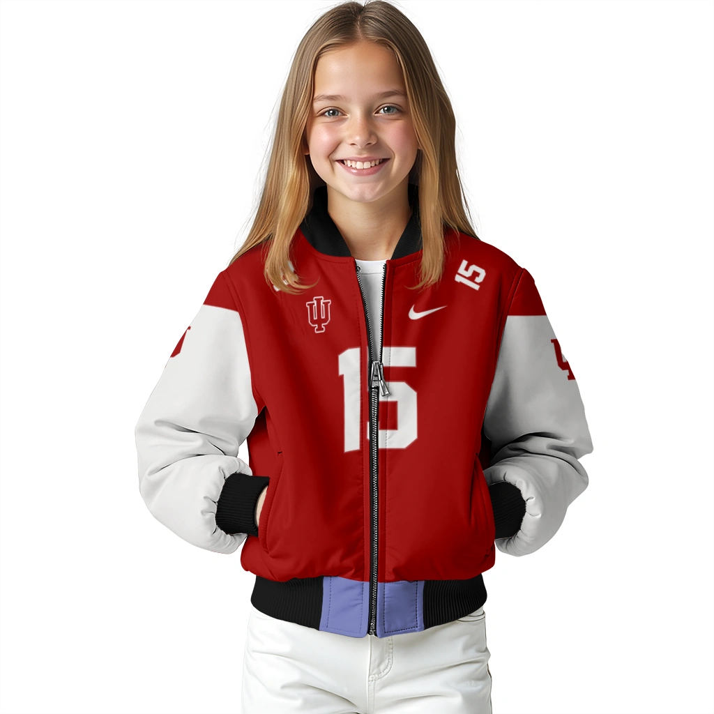custom indiana hoosiers team patch red bomber jacket top rated custom indiana hoosiers team patch red bomber jacket top rated