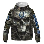 custom indianapolis colts skull camo camouflage windbreaker jacket best selling