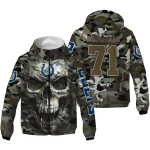 custom indianapolis colts skull camo camouflage windbreaker jacket best selling