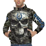 custom indianapolis colts skull camo camouflage windbreaker jacket best selling