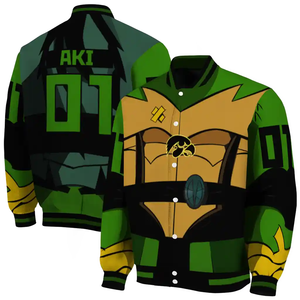 custom iowa hawkeyes turtle armor varsity jacket fashion forward custom iowa hawkeyes turtle armor varsity jacket fashion forward