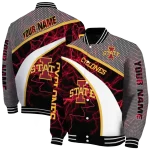 custom iowa state cyclones electric flash red varsity jacket best selling