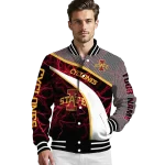 custom iowa state cyclones electric flash red varsity jacket best selling