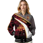custom iowa state cyclones electric flash red varsity jacket best selling