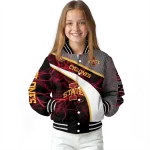 custom iowa state cyclones electric flash red varsity jacket best selling
