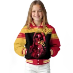 custom iowa state cyclones reaper hands red black varsity jacket best selling