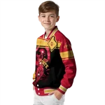 custom iowa state cyclones reaper hands red black varsity jacket best selling