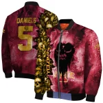 custom iowa state cyclones skull cluster red bomber jacket best selling