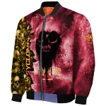 custom iowa state cyclones skull cluster red bomber jacket best selling