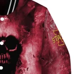 custom iowa state cyclones skull cluster red varsity jacket best selling