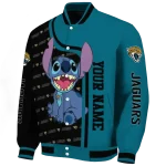 custom jacksonville jaguars stitch laughing teal varsity jacket best selling
