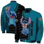 custom jacksonville jaguars stitch laughing teal varsity jacket best selling