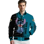 custom jacksonville jaguars stitch laughing teal varsity jacket best selling