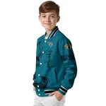custom jacksonville jaguars tribal deer art teal varsity jacket best selling