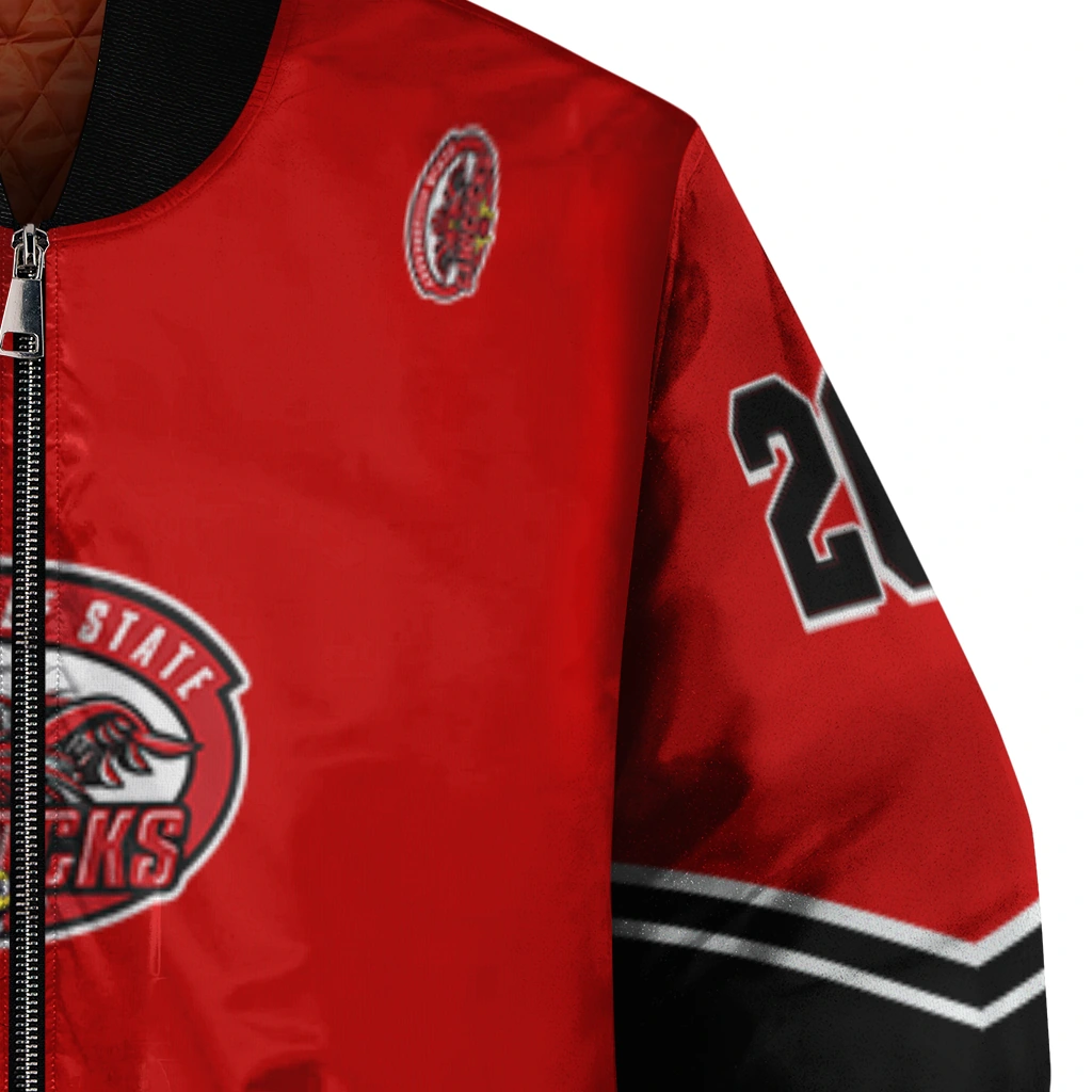 custom jacksonville state gamecocks chevron style red bomber jacket premium grade custom jacksonville state gamecocks chevron style red bomber jacket premium grade