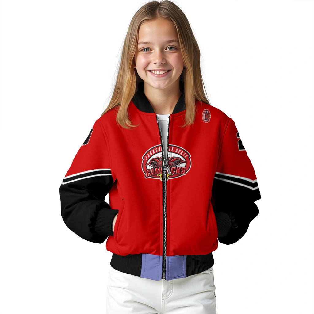 custom jacksonville state gamecocks chevron style red bomber jacket top rated custom jacksonville state gamecocks chevron style red bomber jacket top rated