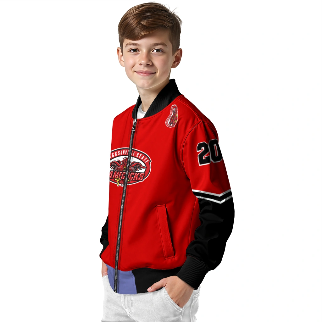 custom jacksonville state gamecocks chevron style red bomber jacket trendy custom jacksonville state gamecocks chevron style red bomber jacket trendy