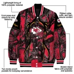 custom kansas city chiefs antlers motif red black varsity jacket best selling