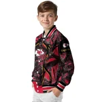 custom kansas city chiefs antlers motif red black varsity jacket best selling