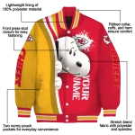 custom kansas city chiefs snoopy head red varsity jacket best selling