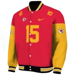 custom kansas city chiefs team patch red varsity jacket best selling
