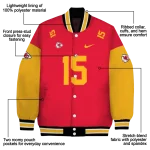 custom kansas city chiefs team patch red varsity jacket best selling