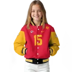 custom kansas city chiefs team patch red varsity jacket best selling