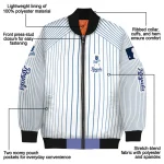 custom kansas city royals athlete pinstripes white bomber jacket best selling