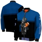 custom kansas city royals groot football royal blue black bomber jacket best selling