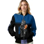 custom kansas city royals groot football royal blue black bomber jacket best selling